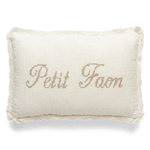 Editions Aimable - Petit Faon Camille Kissen | Elfenbein Mullstoff