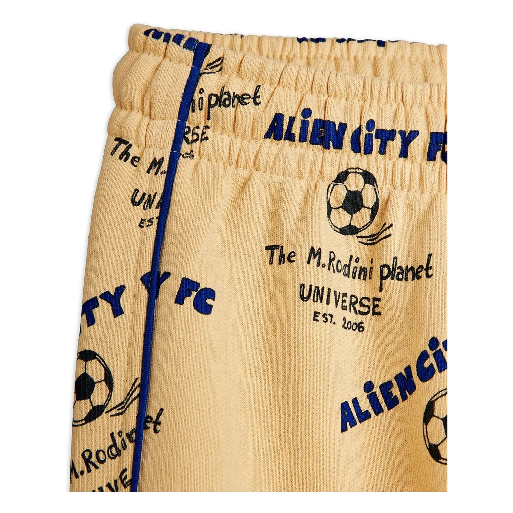 Mini Rodini - Jogger de algodón orgánico Alien City | Beige