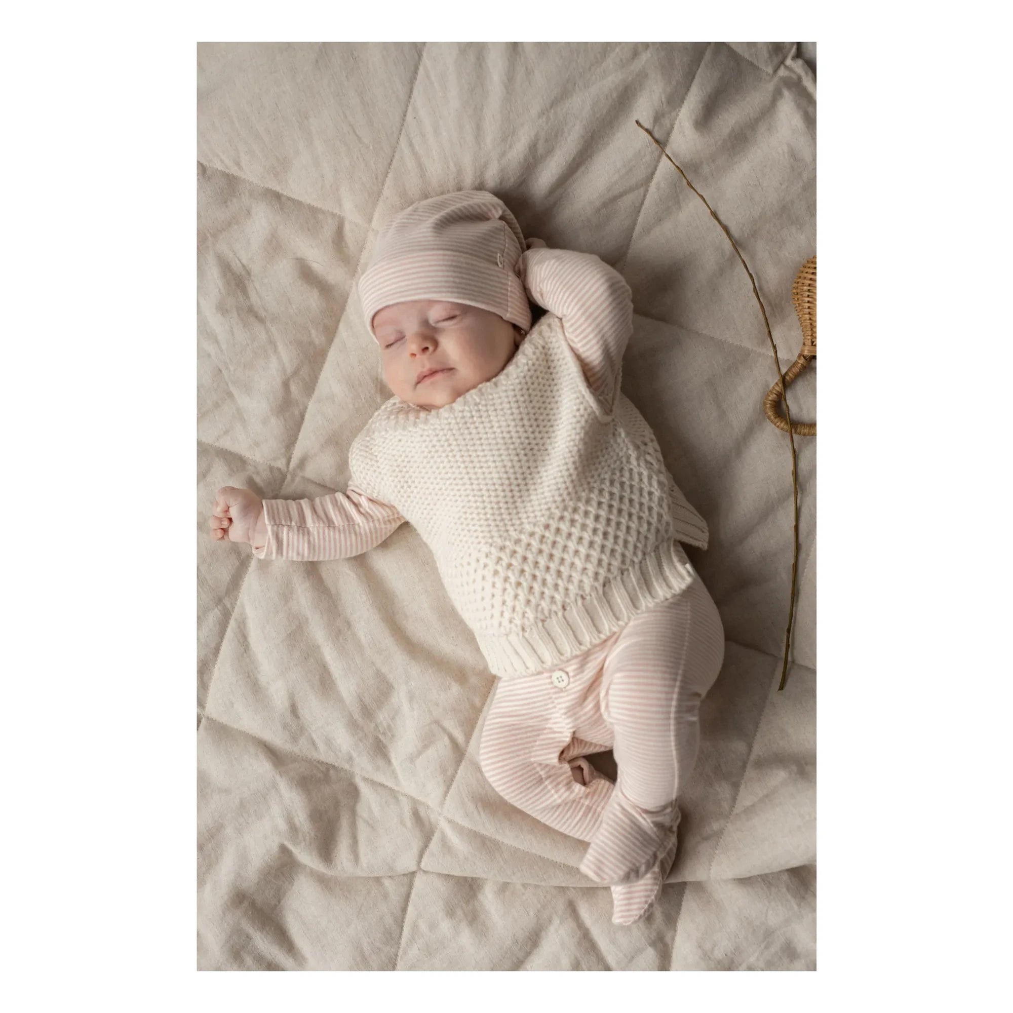 1+ in the Family - Kristine Organic Cotton Romper | Nude