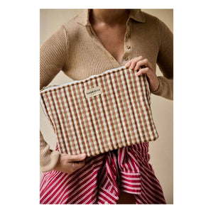 Gabrielle Paris - Gingham Laptop-Hülle Moka | Mocha