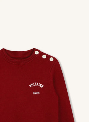 Zadig & Voltaire - Logo-bestickter Wollpullover | Bordeaux