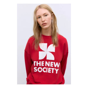 the new society - TNS Logo Pamuk Sweatshirt | Kırmızı