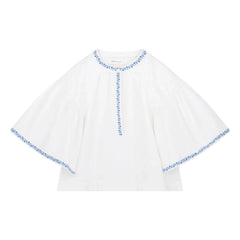 Skall Studio - Bluse Bonne Baumwolle | Weiß