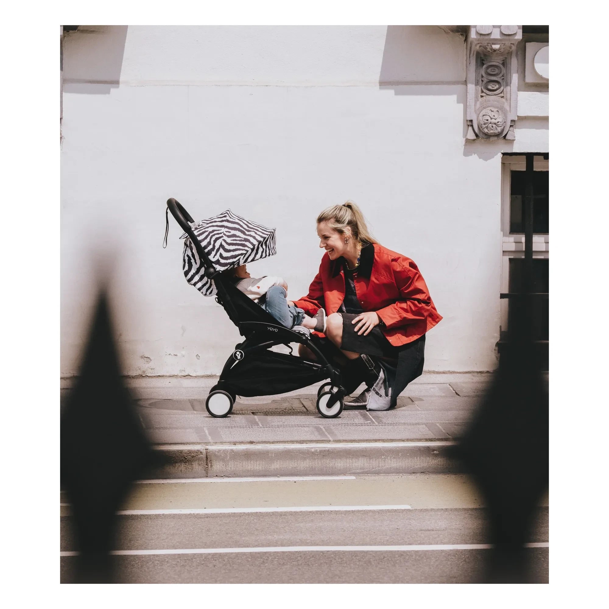 Stokke® - YOYO³ 6+ Pushchair with Black Frame | Zebra