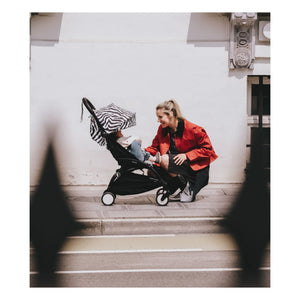 Stokke® - YOYO³ 6+ Pushchair with Black Frame | Zebra