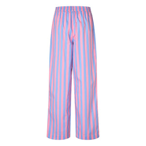 Lollys Laundry - Rita Gestreifte Baumwollhose | Blau