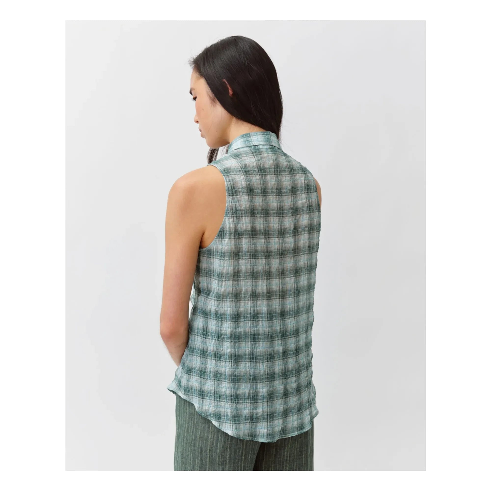 Diega - Cheka Çizgili Gömlek | Aqua