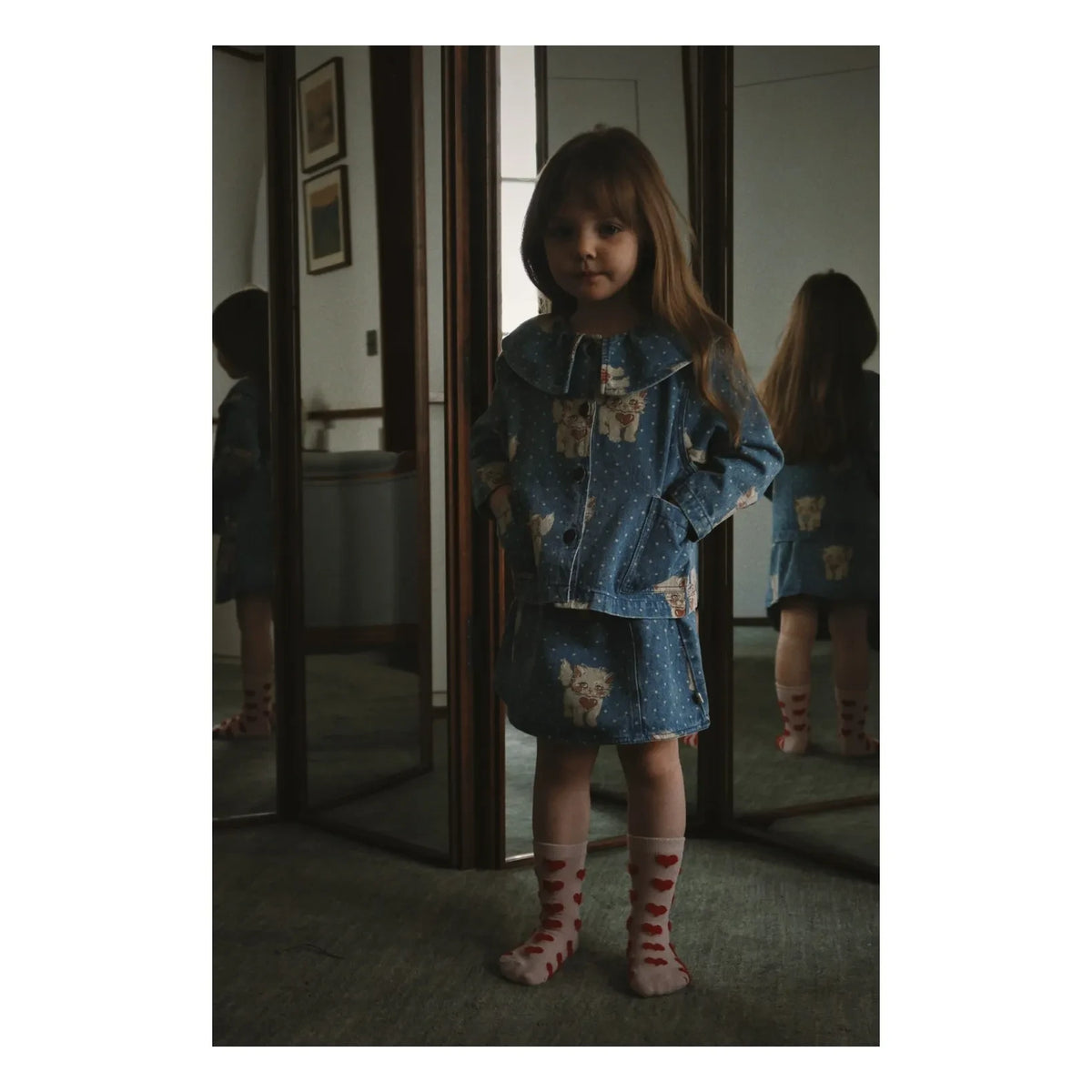 Konges Sløjd - Set de 2 pares de calcetines estampados de corazón | Rosa