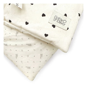 Babyshower - Heart Patterned Play Mat | White