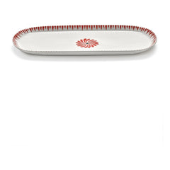 Serax - Baazar ovale Servierplatte, Waww La Table - 2er Set | Rot