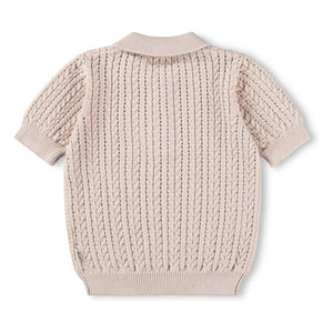 Molo - Gretel Bio-Baumwoll-Strick-Poloshirt | Beige