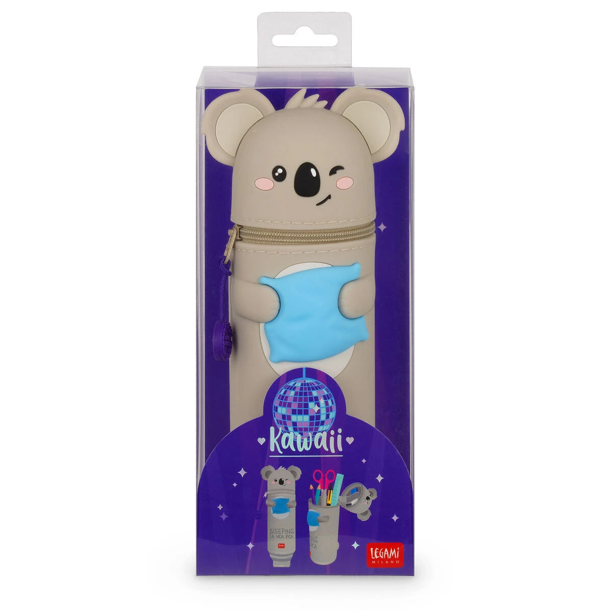 Legami - Koala "Sleeping la Vida Loca" 2-in-1 Silicone Kalem Kutusu - Kawaii