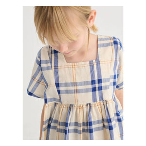 Bobo Choses - Tartan Bio-Baumwollkleid | Ecru