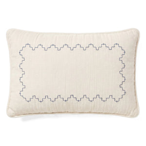 Editions Aimable - Camille embroidered frieze cushion | Ivory Gauze