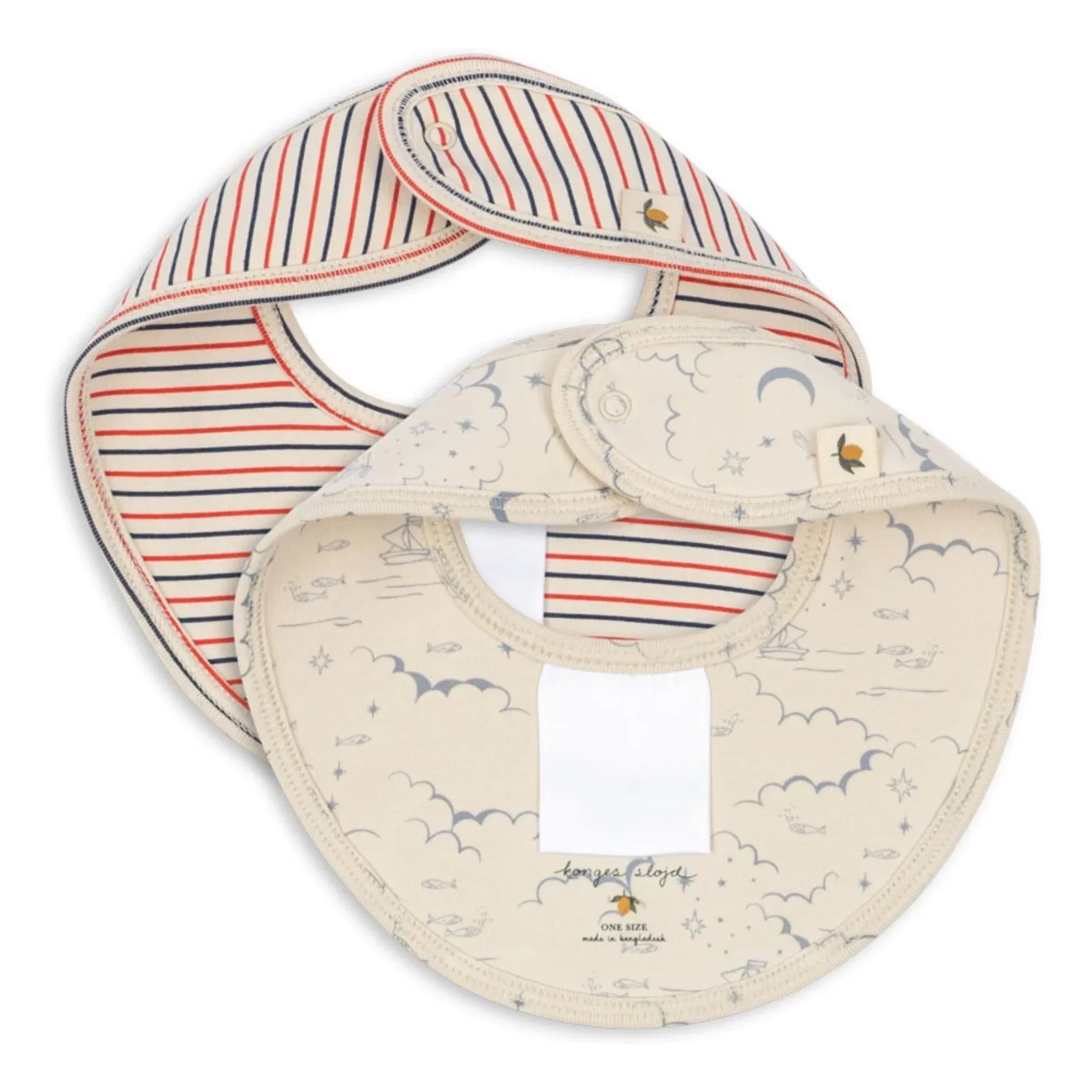 Konges Sløjd - Marino Bandana-Lätzchen - 2er Set | Beige