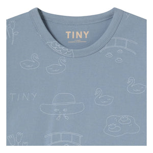 Tinycottons - Tiny Swans T-Shirt aus Bio-Baumwolle | Graublau