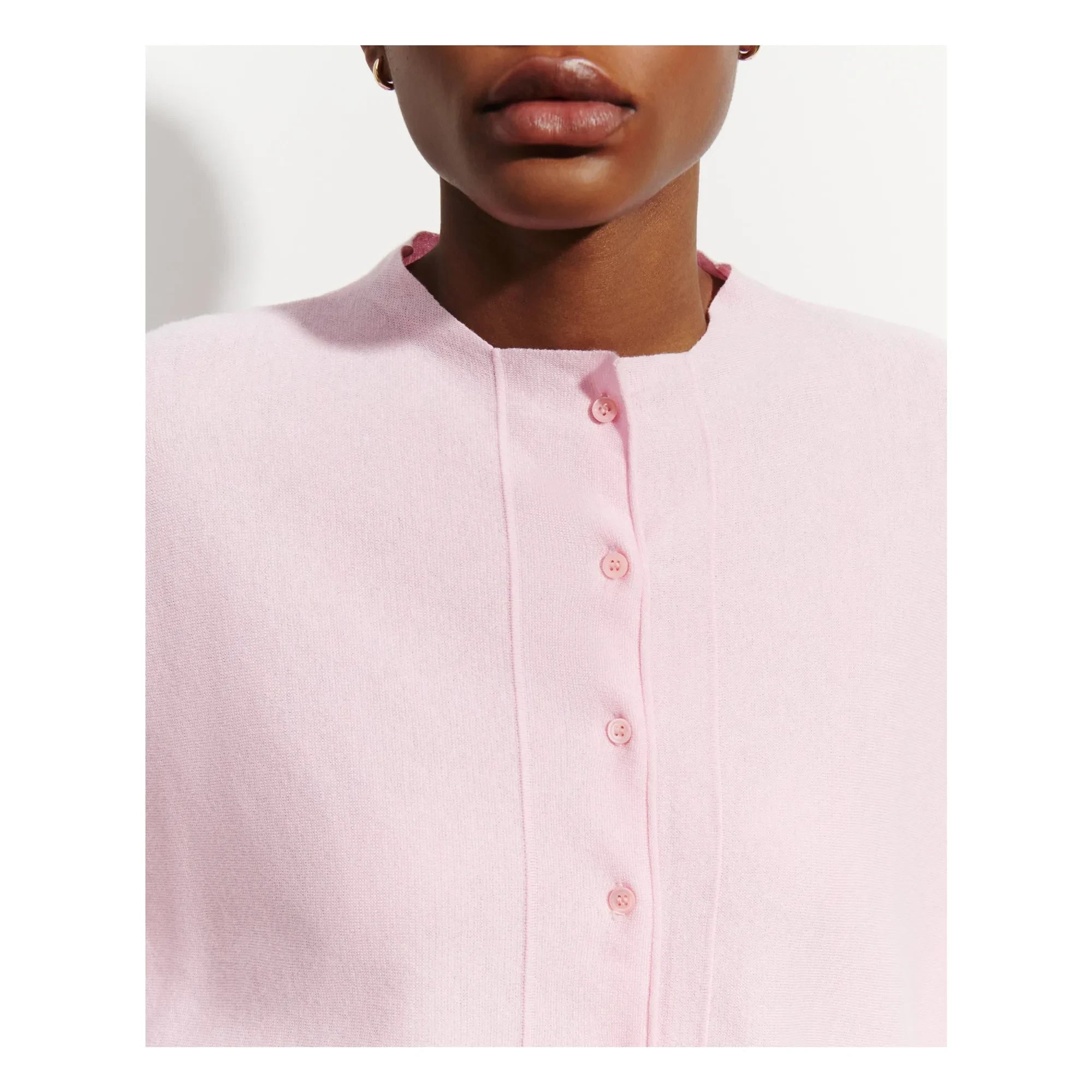 Bompard - Cárdigan minimalista oversize de algodón y cachemir | Rosa