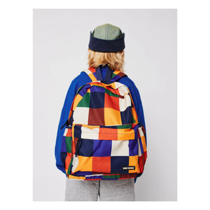 Bobo Choses - Recycled Fiber Checkered Backpack | Brown