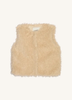 Hundred Pieces - Joyce Giacca in pelliccia senza maniche | Beige