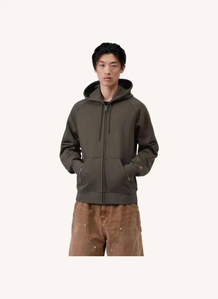 Carhartt WIP - Felpa con zip Chase | Grigio scuro