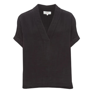 Xirena - Blusa Muselina Algodón Avery | Negro