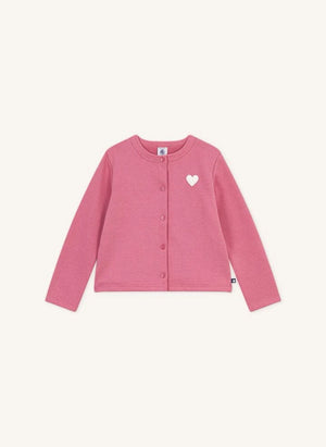 Petit Bateau - Organik pamuklu hırka | Toz Pembe