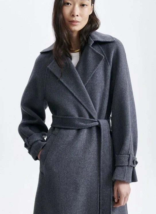 Vanessa Bruno - Cappotto in lana Faro | Grigio antracite maculato