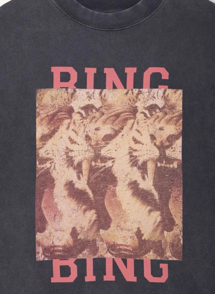 Anine Bing - Miles Tiger Bing pamuk sweatshirt | Siyah