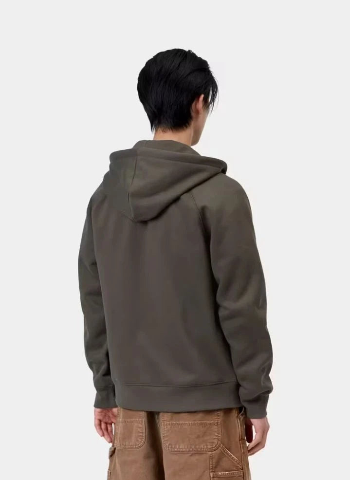 Carhartt WIP - Felpa con zip Chase | Grigio scuro