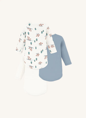 Petit Bateau - Set de 3 camisetas de algodón orgánico para perro | Blanco