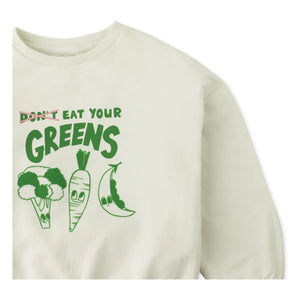 Gingersnaps - Serena Eat Your Greens sweatshirt | Beyaz