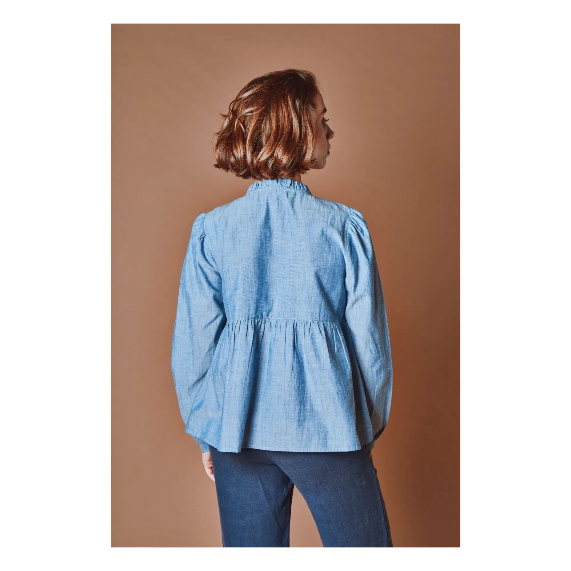 Emile et Ida - Blusa de algodón chambray azul | Azul
