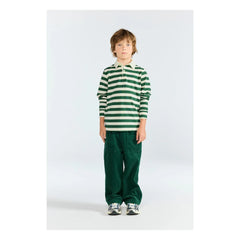 The Animals Observatory - Striped Eel Polo T-Shirt | Green