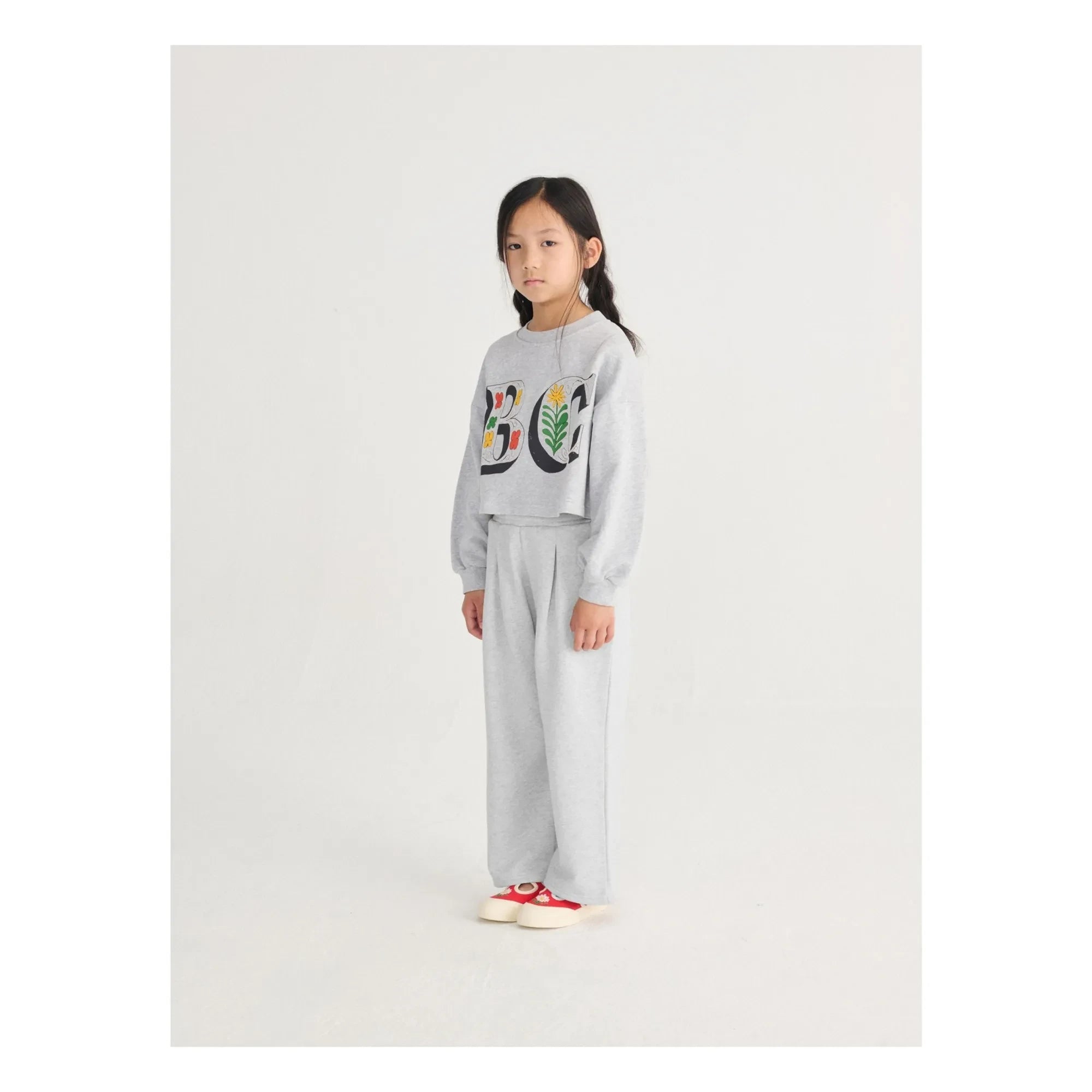 Bobo Choses - Organic Cotton Sweat Crop BC | Grey Melange