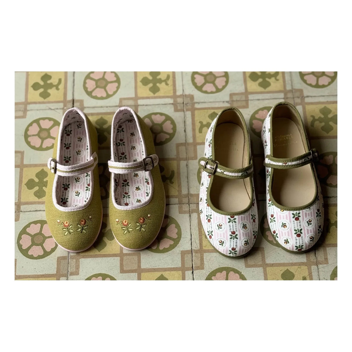 Hermosilla - Céleste Editions Aimable x Hermosilla Ballet Flats | Pommette Poplin