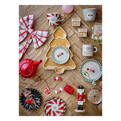 Bloomingville - Jolly Stone Ceramic Plate | Red