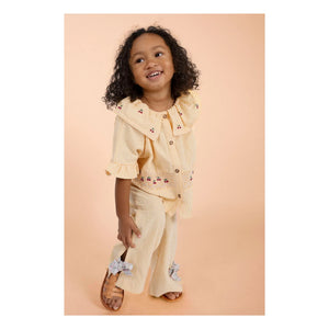 Loir - Hortense Vichy Cherry Blouse Organic Cotton | Yellow