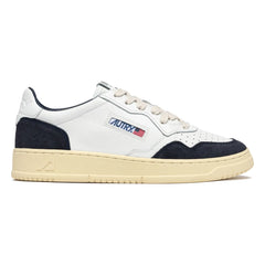 Autry - Medalist Düşük Deri ve Süet Sneakers | Petrol Mavisi