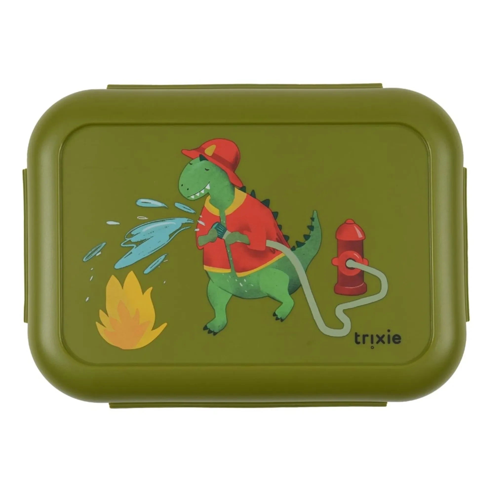 Trixie - Lunch Box Clips Fireman Mr. Dino | Green