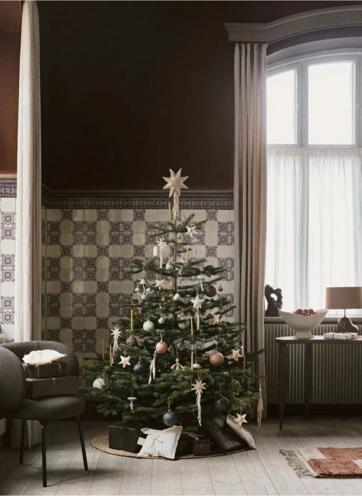 Ferm Living - Mermer efektli süs topu - 4'lü set