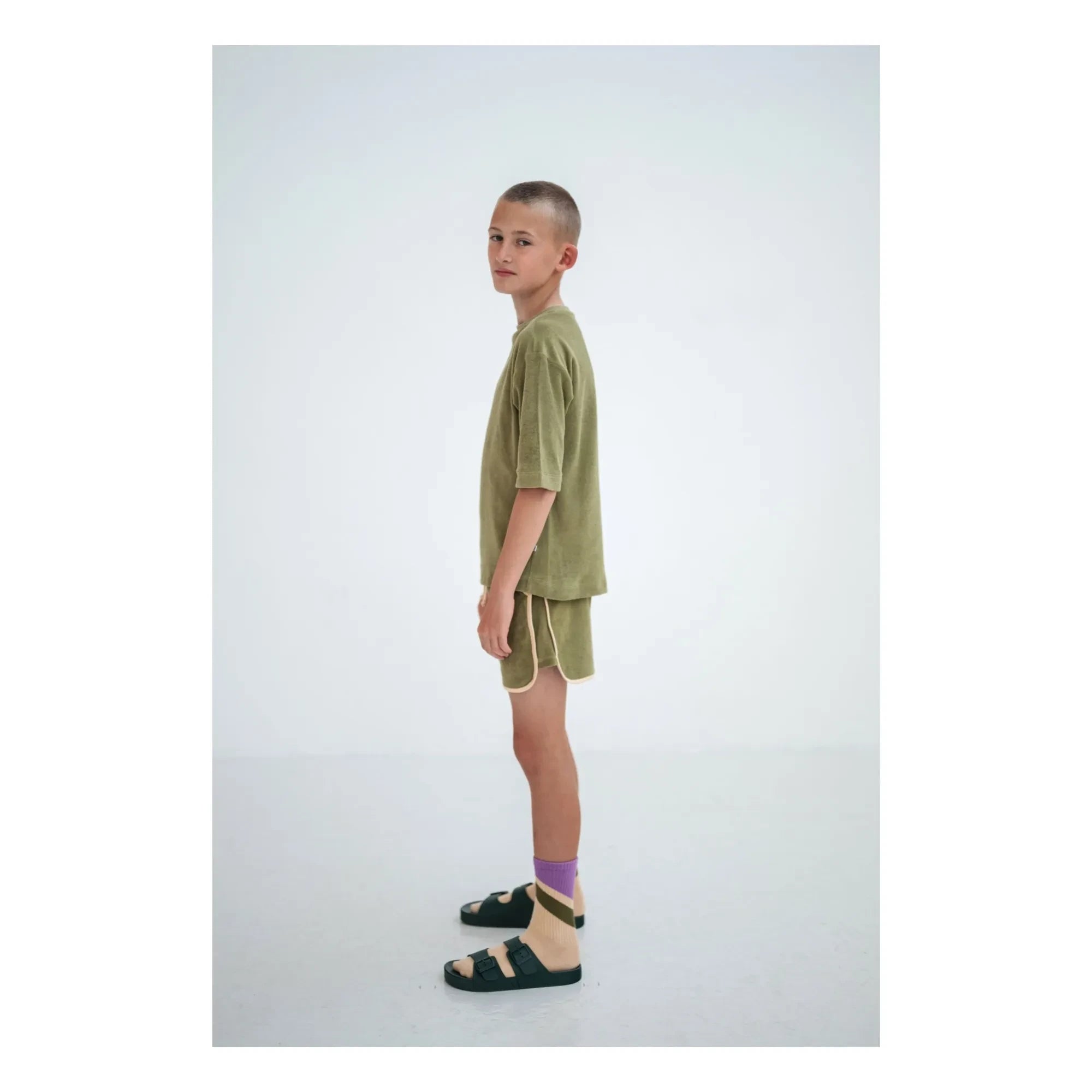 Repose AMS - Frottee T-Shirt aus Bio-Baumwolle | Khaki
