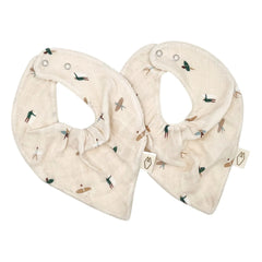 Milinane - 2er-Set Bandana-Lätzchen | Weiß