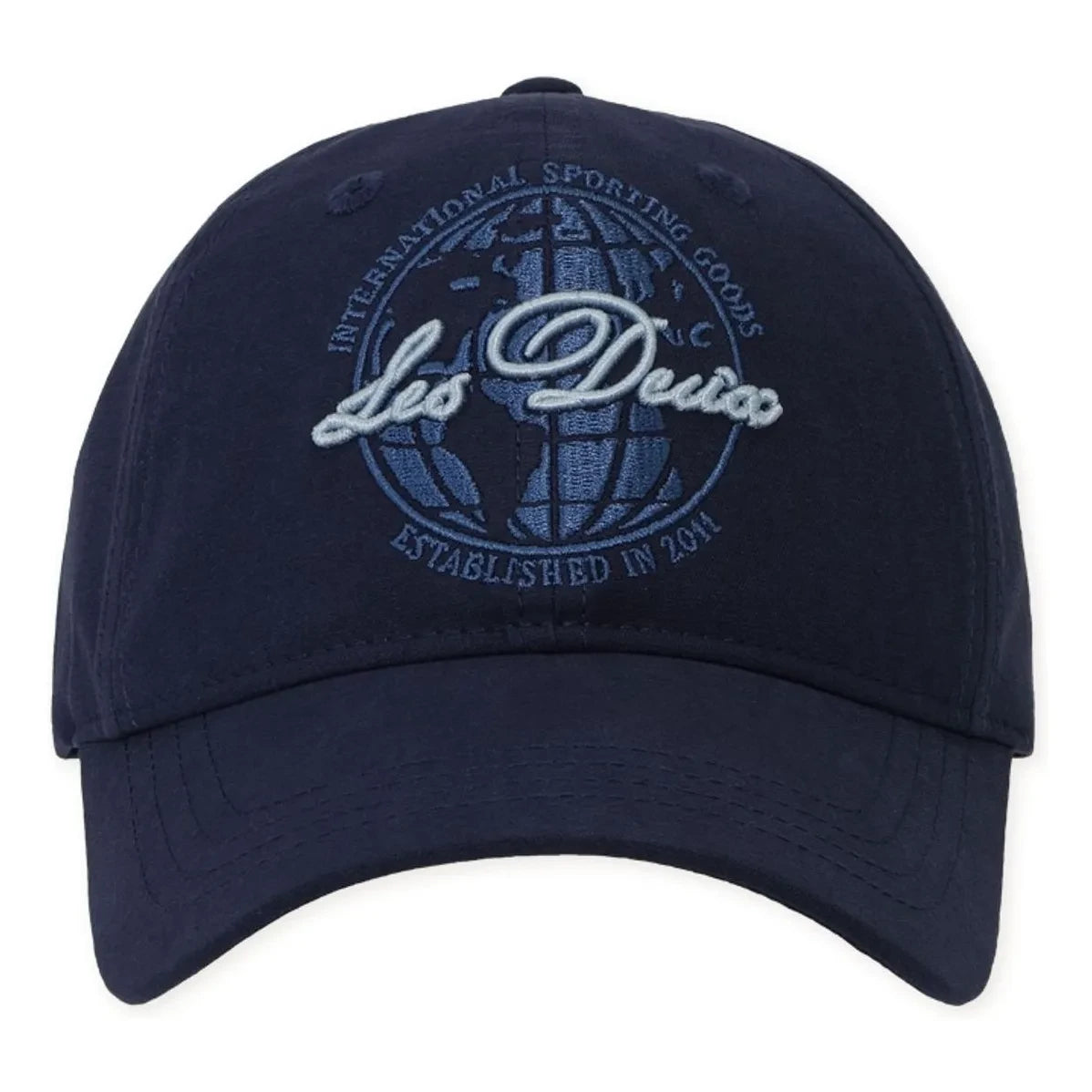 Les Deux - Globe Logo şapka | Gece mavisi