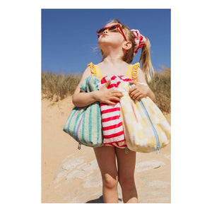 Jera Mini - Striped Towel Cosmetic Bag | Light blue