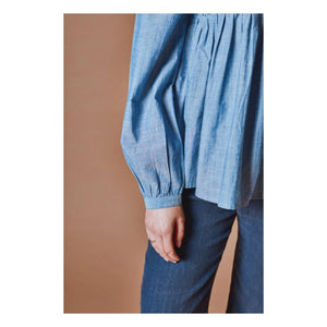 Emile et Ida - Blusa de algodón chambray azul | Azul