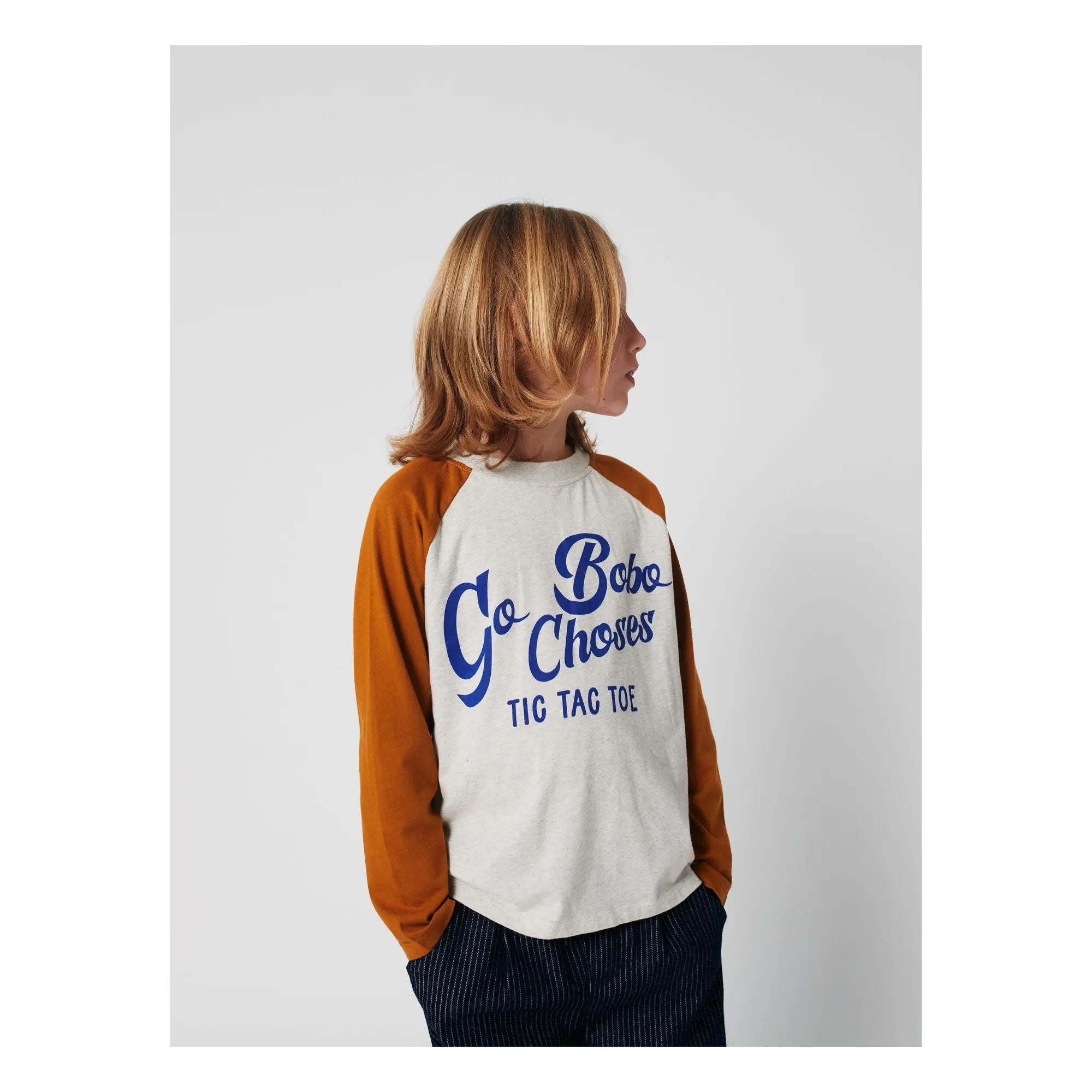 Bobo Choses - Renk bloklu T-shirt Bobo Choses Organik Pamuk | Kırçıllı gri