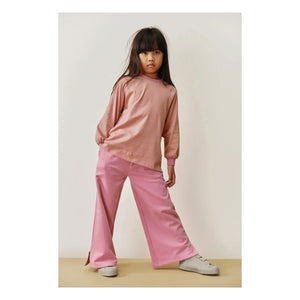 Gray Label - Oversize Çizgili Organik Pamuklu Tişört | Pembe