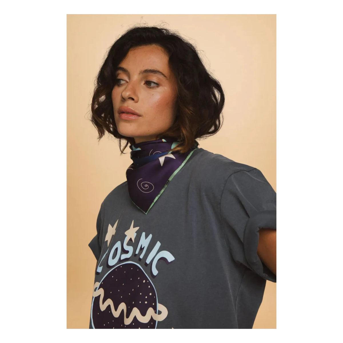 Elise Chalmin - Cosmic Trip Pamuk Tişört | Gri
