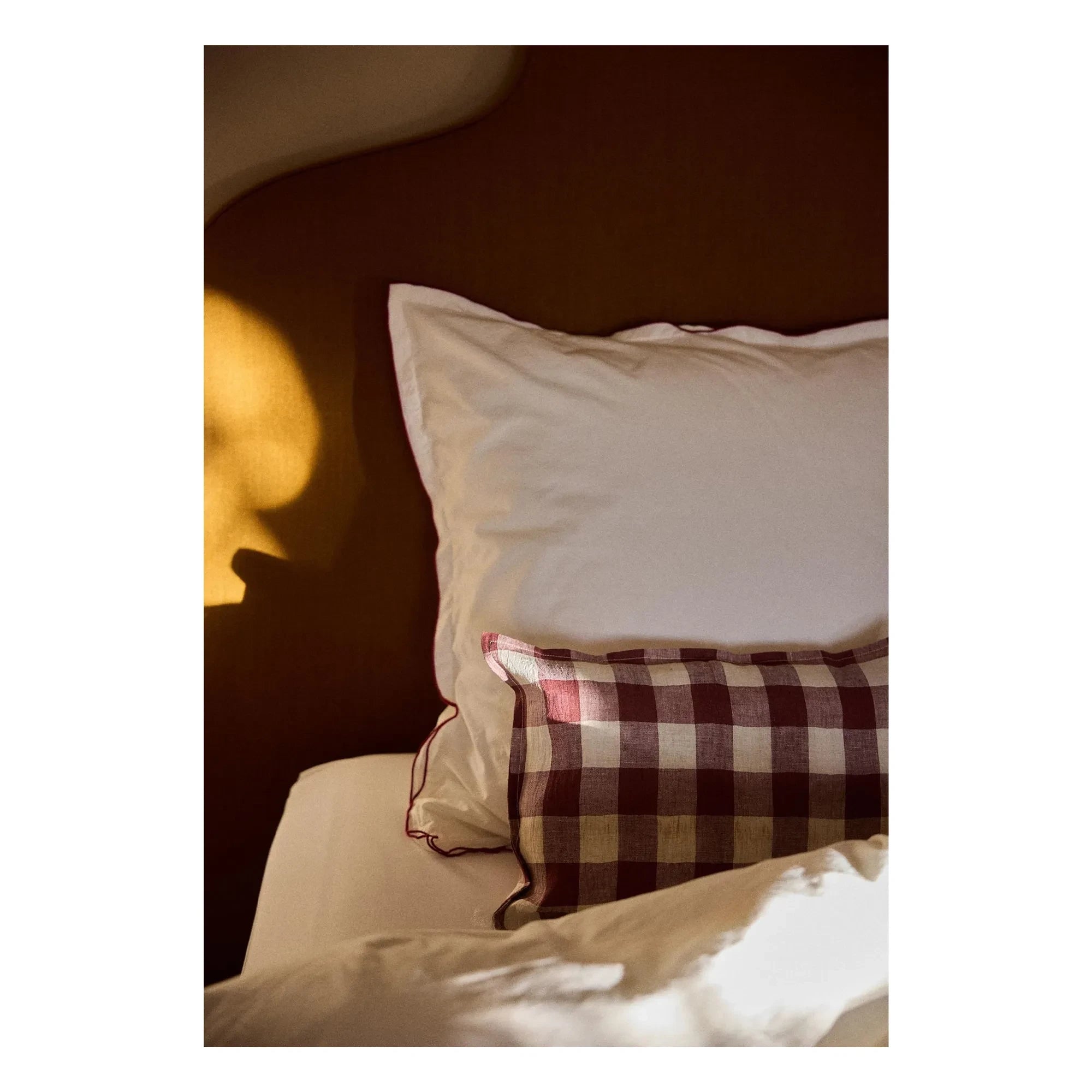 Funda de almohada de guinga roja Gabrielle Paris