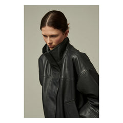 BELLEPIECE - Tiziano Lederjacke | Kohlegrau